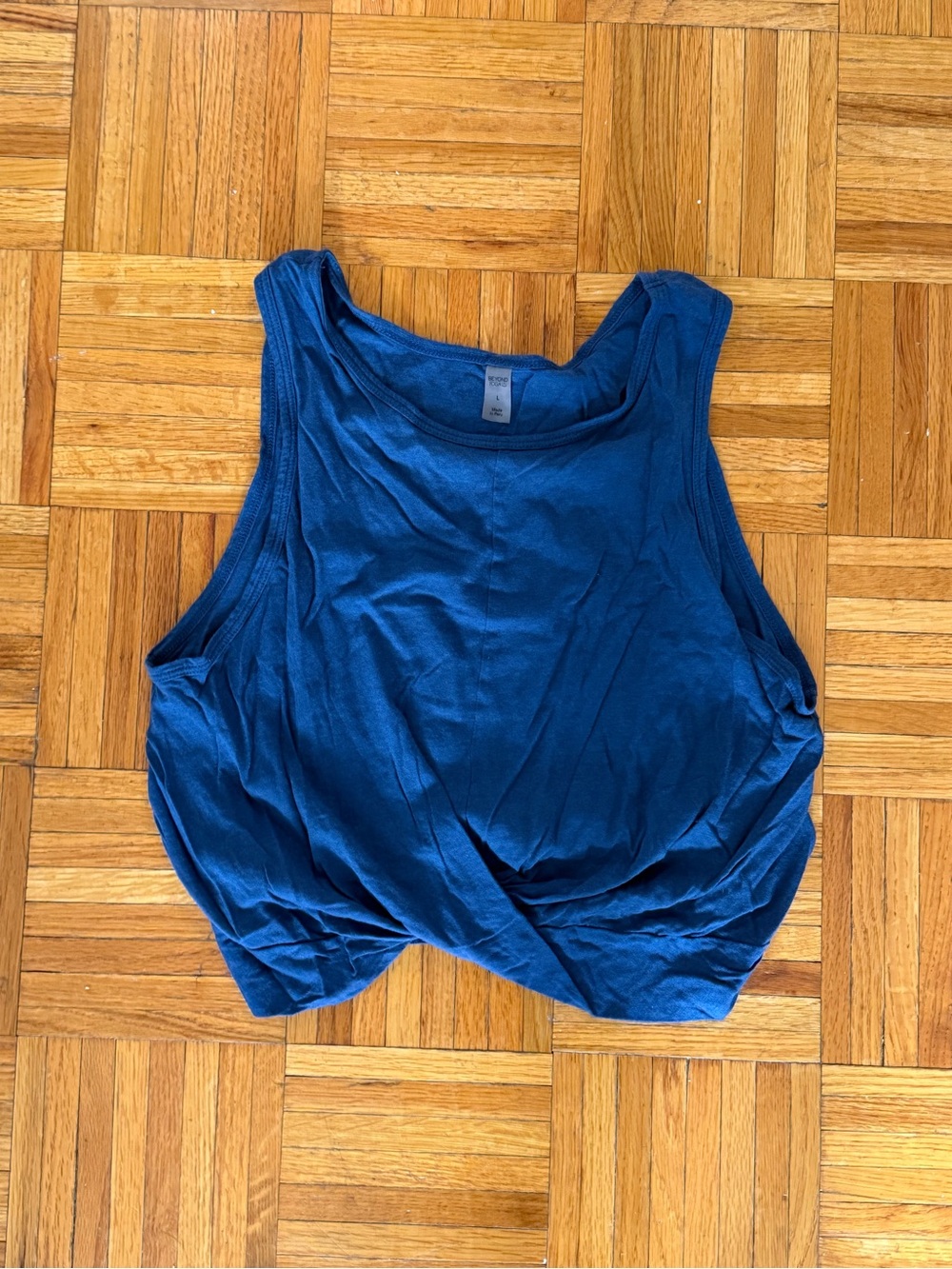 Beyond Yoga Blue Women's Twist-Front Tank Top